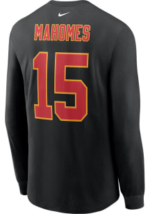 Patrick Mahomes Kansas City Chiefs Black Primetime Long Sleeve Player T Shirt