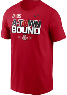 Ohio State Buckeyes Red Nike 2025 National Championship Bound Short Sleeve T Shirt