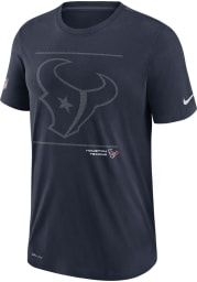 Nike Houston Texans Navy Blue DFCT Team Issue Short Sleeve T Shirt