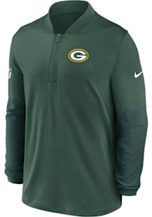 Nike Green Bay Packers Mens Green Sideline Long Sleeve Qtr Zip Pullover