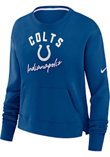 Nike Indianapolis Colts Womens Blue Arched Crew Sweatshirt
