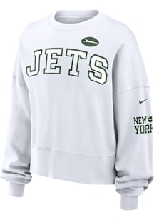 Nike New York Jets Womens White Primetime Crew Sweatshirt