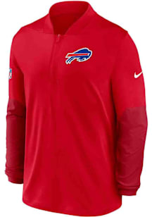 Nike Buffalo Bills Mens Red Sideline Long Sleeve Qtr Zip Pullover