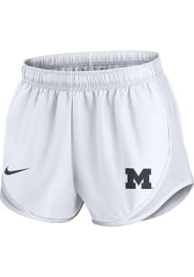 Womens Michigan Wolverines White Nike Primetime Tempo Shorts