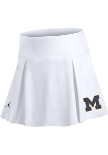 Womens Michigan Wolverines White Nike Club Skirt