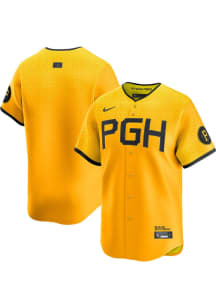 Nike Pittsburgh Pirates Mens Gold City Connect Limited Baseball Jersey
