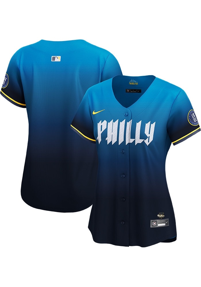 Nike Philadelphia Phillies Womens BLUE City Connect Limited