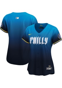 Nike Philadelphia Phillies Womens Blue City Connect Limited Baseball Jersey
