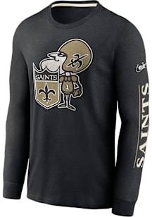Nike New Orleans Saints Black Fashion Long Sleeve Fashion T Shirt