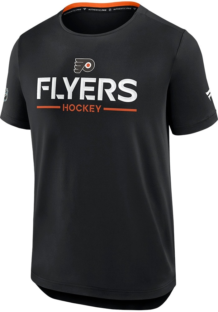 Philadelphia Flyers BLACK Authentic Pro Rink Tech Short Sleeve T