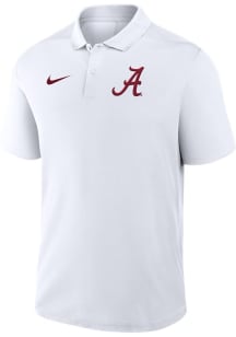 Nike Alabama Crimson Tide Mens White Victory Wordmark Short Sleeve Polo
