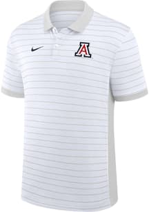 Nike Arizona Wildcats Mens White Victory Stripe Short Sleeve Polo