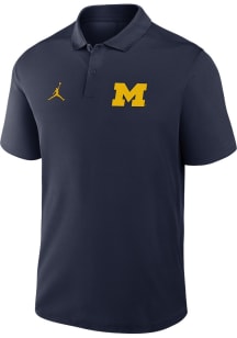 Mens Michigan Wolverines Blue Nike Victory Short Sleeve Polo Shirt