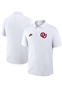 Nike Oklahoma Sooners Mens White Victory Vintage Logo Short Sleeve Polo