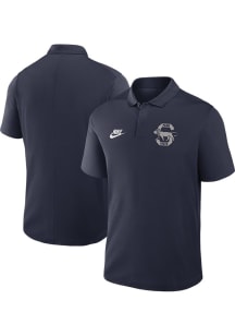 Mens Penn State Nittany Lions Navy Blue Nike Victory Vintage Logo Short Sleeve Polo Shirt