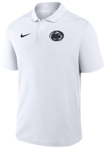 Mens Penn State Nittany Lions White Nike Victory Primary Logo Short Sleeve Polo Shirt