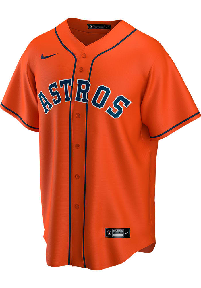Houston Astros Jersey Alternate Orange Majestic Medium Blank MLB