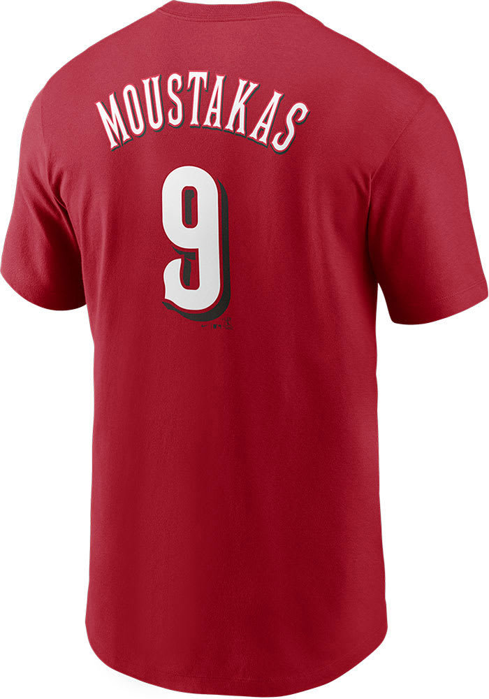 Mike Moustakas Cincinnati Reds Red Name And Number Short Sleeve Player T Shirt