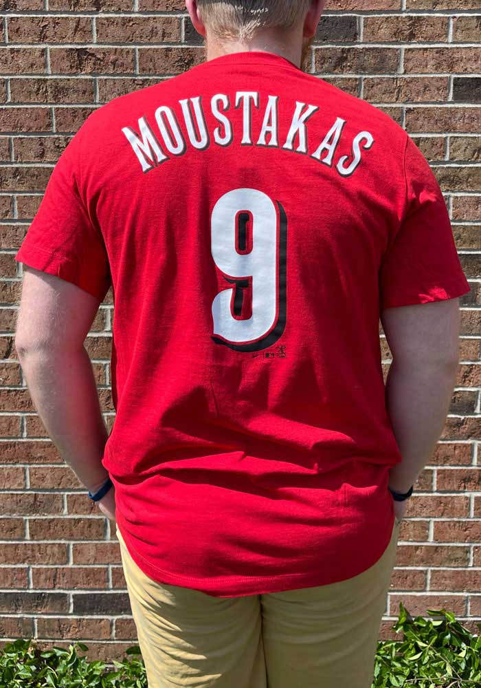 Mike Moustakas Cincinnati Reds Red Name And Number Short Sleeve Player T Shirt