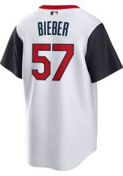 Shane Bieber Cleveland Indians Mens Replica Little League Replica Jersey - White