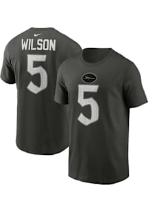 Garrett Wilson New York Jets Green Name Number Short Sleeve Player T Shirt