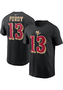 Brock Purdy San Francisco 49ers Black Name Number Short Sleeve Player T Shirt