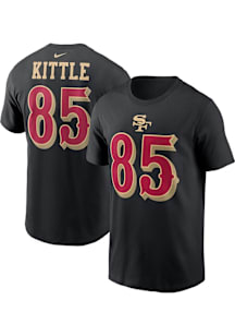 George Kittle San Francisco 49ers Black Name Number Short Sleeve Player T Shirt