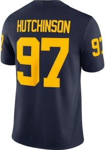 Aidan Hutchinson Nike Mens Blue Michigan Wolverines Game Football Jersey