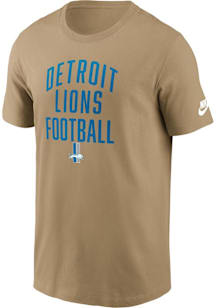 Nike Detroit Lions Tan Rewind Essential Short Sleeve T Shirt