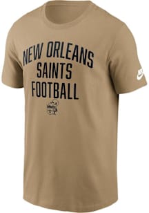 Nike New Orleans Saints Tan Rewind Essential Short Sleeve T Shirt