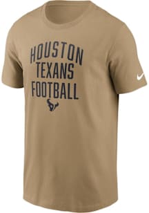 Nike Houston Texans Tan Rewind Essential Short Sleeve T Shirt