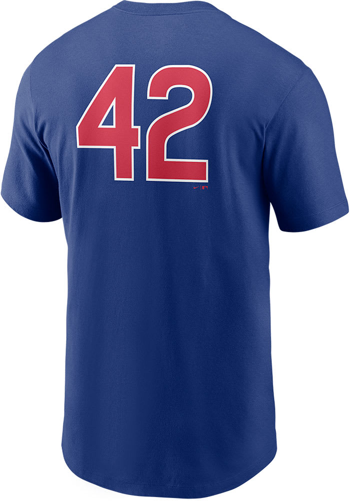 Jackie Robinson Chicago Cubs Blue Team 42 Short Sleeve Player T Shirt