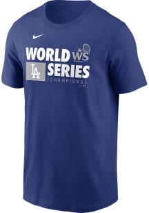 Nike Los Angeles Dodgers Blue 2024 WS Champion 5 Short Sleeve T Shirt