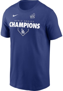 Nike Los Angeles Dodgers Blue 2024 WS Champion Roster Short Sleeve T Shirt