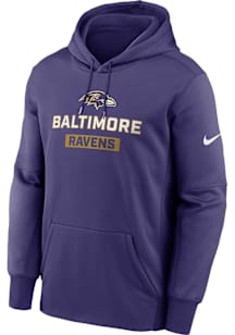 Nike Baltimore Ravens Mens Purple Therma Hood