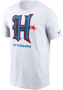 Nike Houston Texans White H Logo Short Sleeve T Shirt