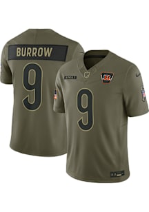 Joe Burrow Nike Cincinnati Bengals Mens Olive Salute to Service Limited Football Jersey