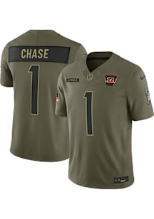 Ja'Marr Chase   Cincinnati Bengals White Road Game Football Jersey