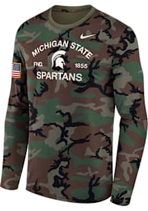 Mens Michigan State Spartans Olive Nike Military Appreciation Dri-FIT Tee