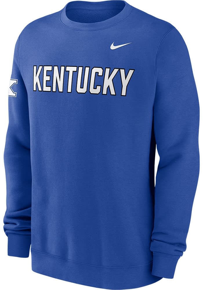 Nike Kentucky Wildcats Mens ROYAL Club Fleece Crew Sweatshirt