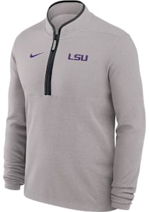 Nike LSU Tigers Mens Grey Victory Long Sleeve Qtr Zip Pullover