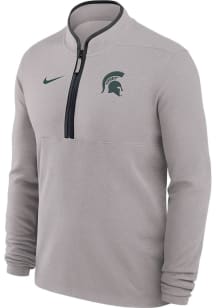 Mens Michigan State Spartans Grey Nike Victory Qtr Zip Pullover
