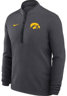 Mens Iowa Hawkeyes Charcoal Nike Victory Qtr Zip Pullover