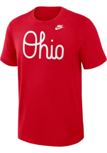 Ohio State Buckeyes Red Nike Legacy Short Sleeve T Shirt