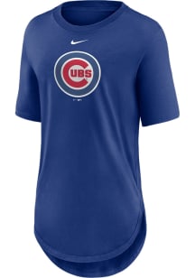 Nike Chicago Cubs Womens Blue Weekend Short Sleeve T-Shirt