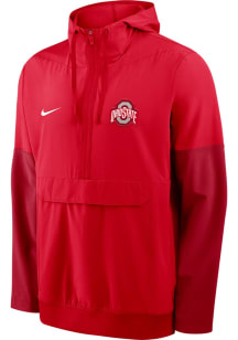 Mens Ohio State Buckeyes Red Nike Anorak Pullover Jackets