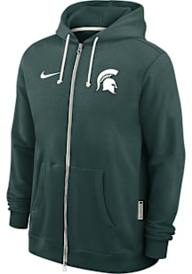 Mens Michigan State Spartans Green Nike Dri-Fit Long Sleeve Zip