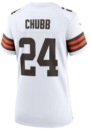 Nick Chubb Nike Cleveland Browns Womens White Road Game Football Jersey