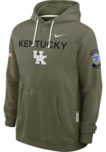 Nike Kentucky Wildcats Mens Olive Military Appreciation Dri-FIT Long Sleeve Hoodie