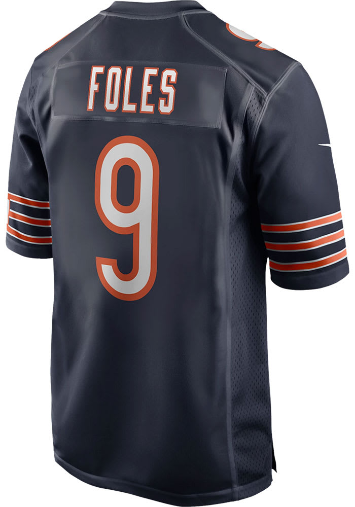 Men's Chicago Bears Nick Foles Nike Orange Game Jersey